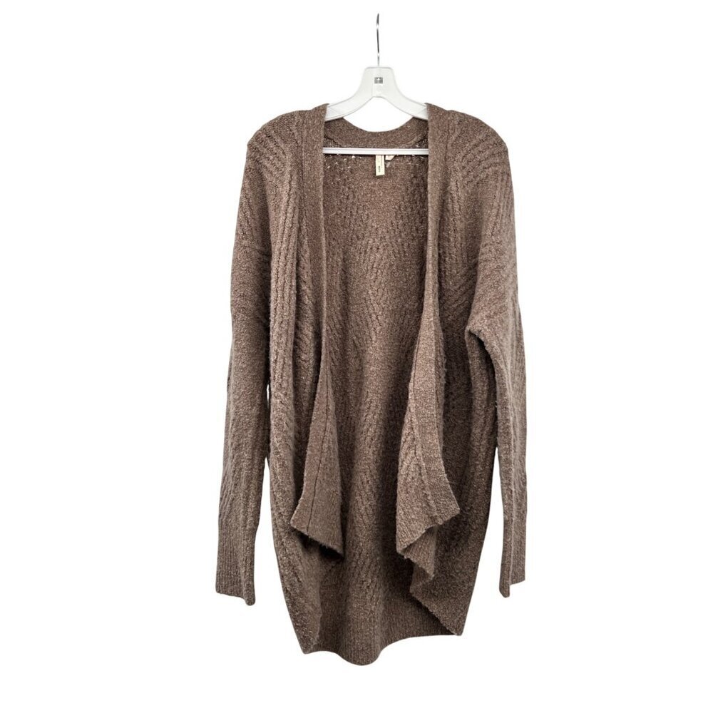Moth by Anthropologie Womens Knit Cardigan Open Long Sleeve Stone Size Medium